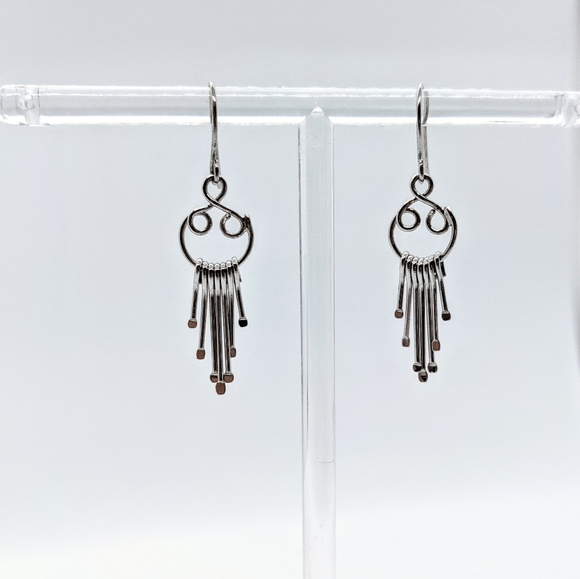 Sterling Silver Dream Catcher Earrings - Picture 3 of 3